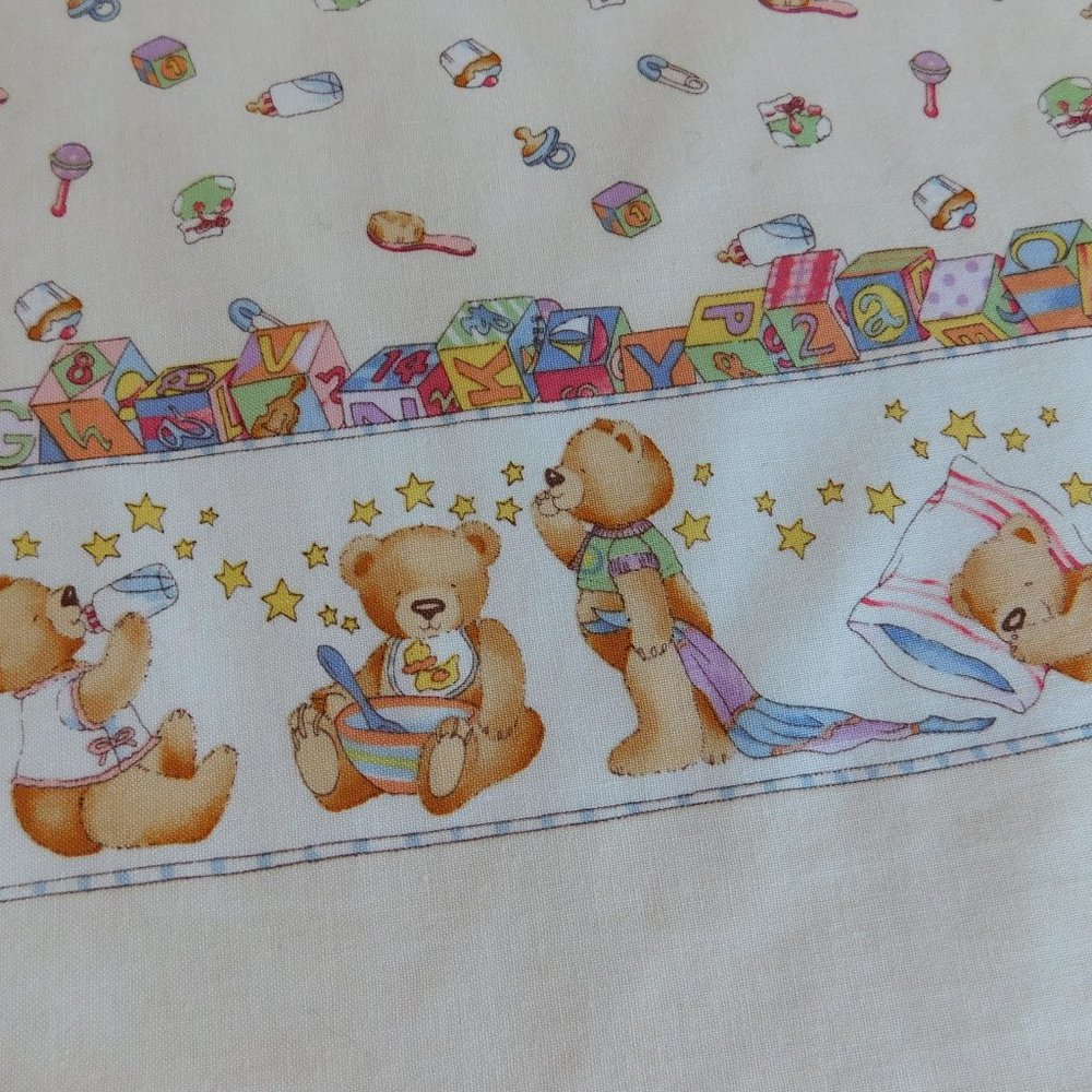 OOP Alexander Henry baby bear border print cotton fabric nursery quilt material - Picture 7 of 16